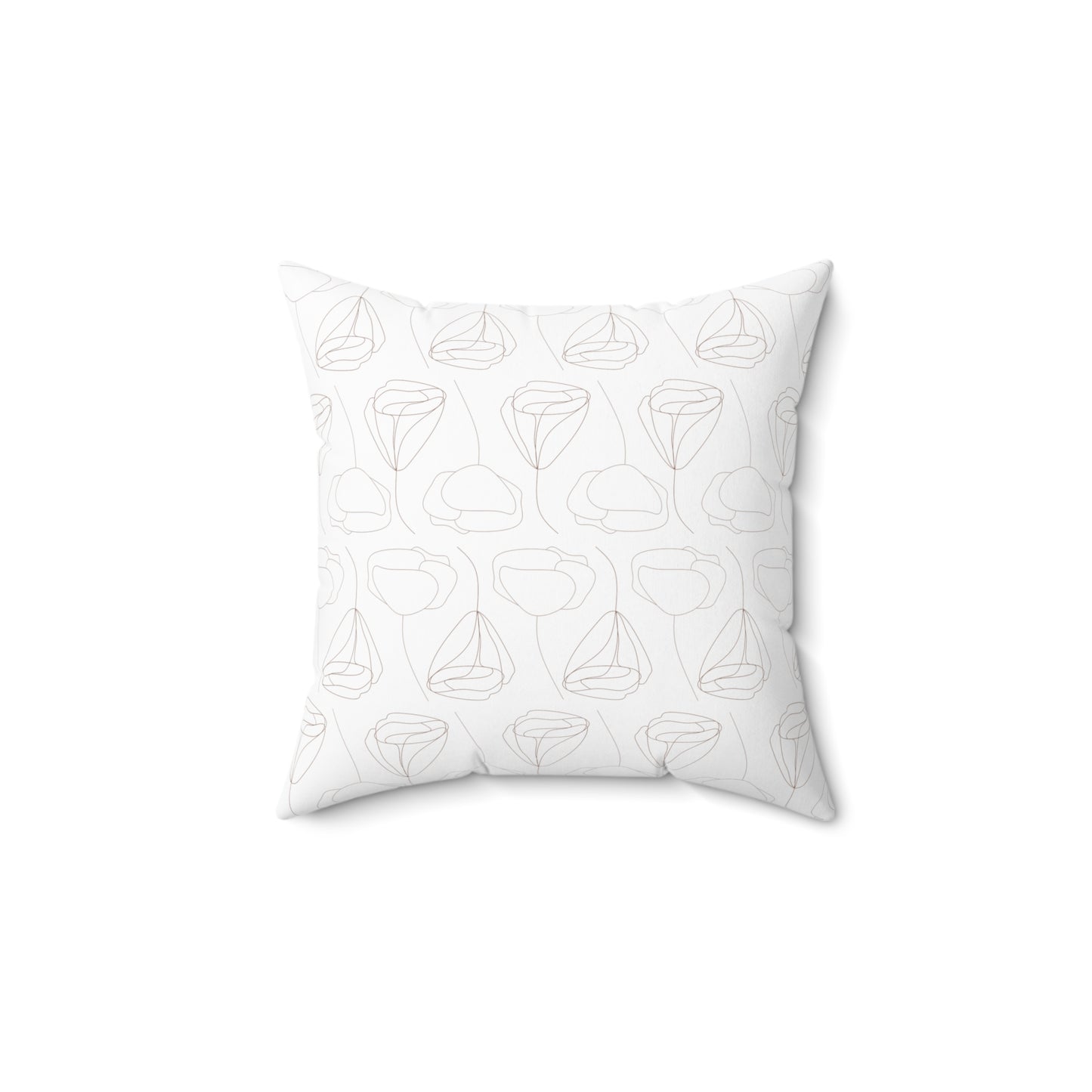 Square Pillow - Flower Outline