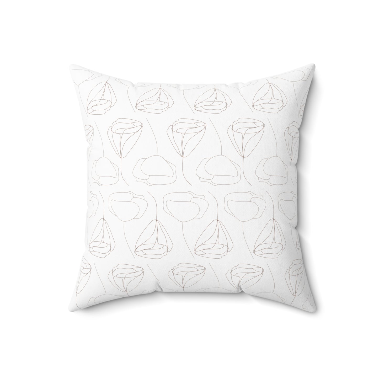Square Pillow - Flower Outline