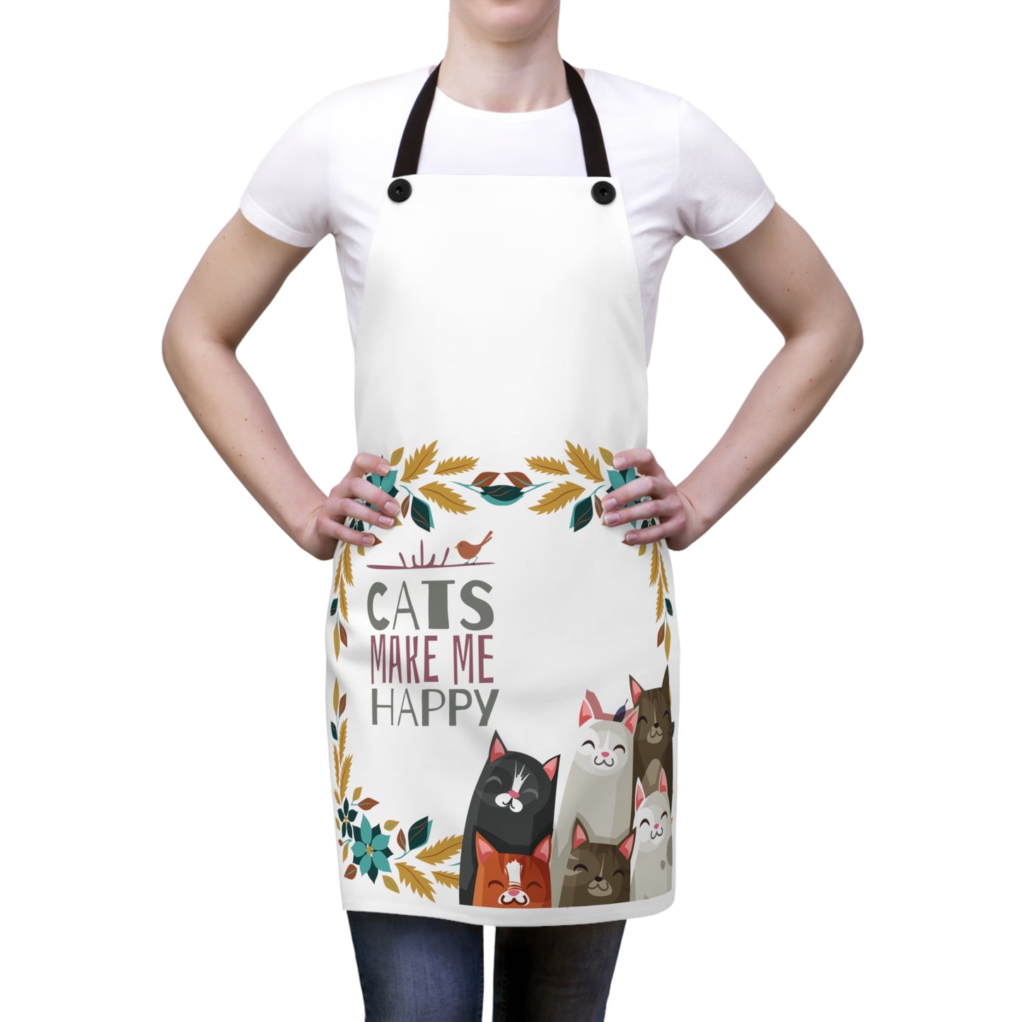 Apron - Cats Make Me Happy