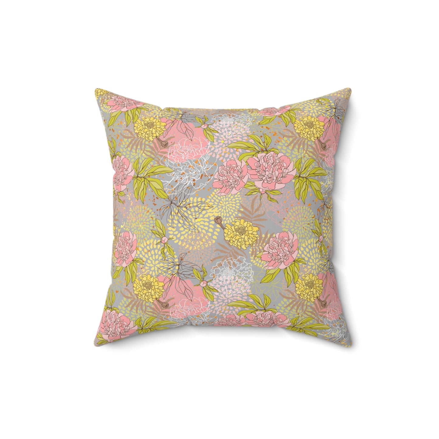 Square Pillow - Flower Pattern