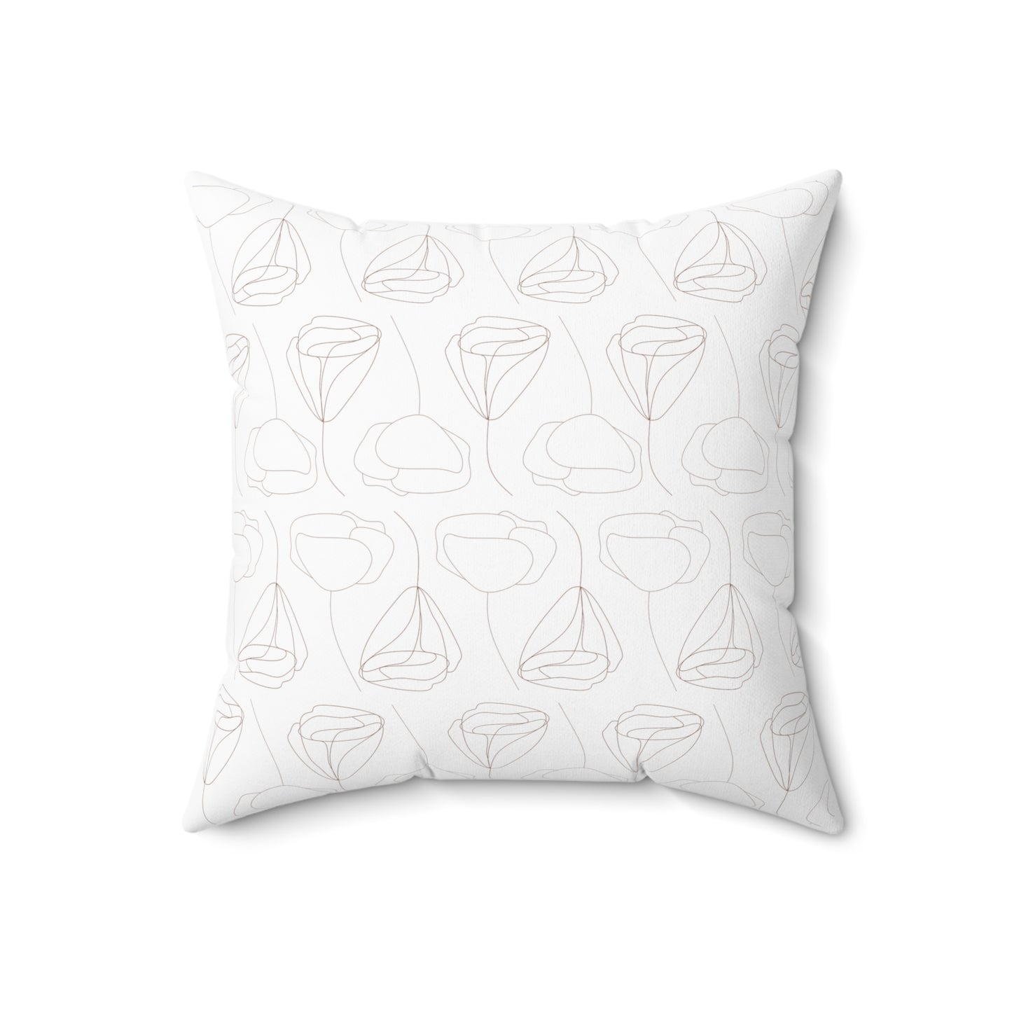 Square Pillow - Flower Outline