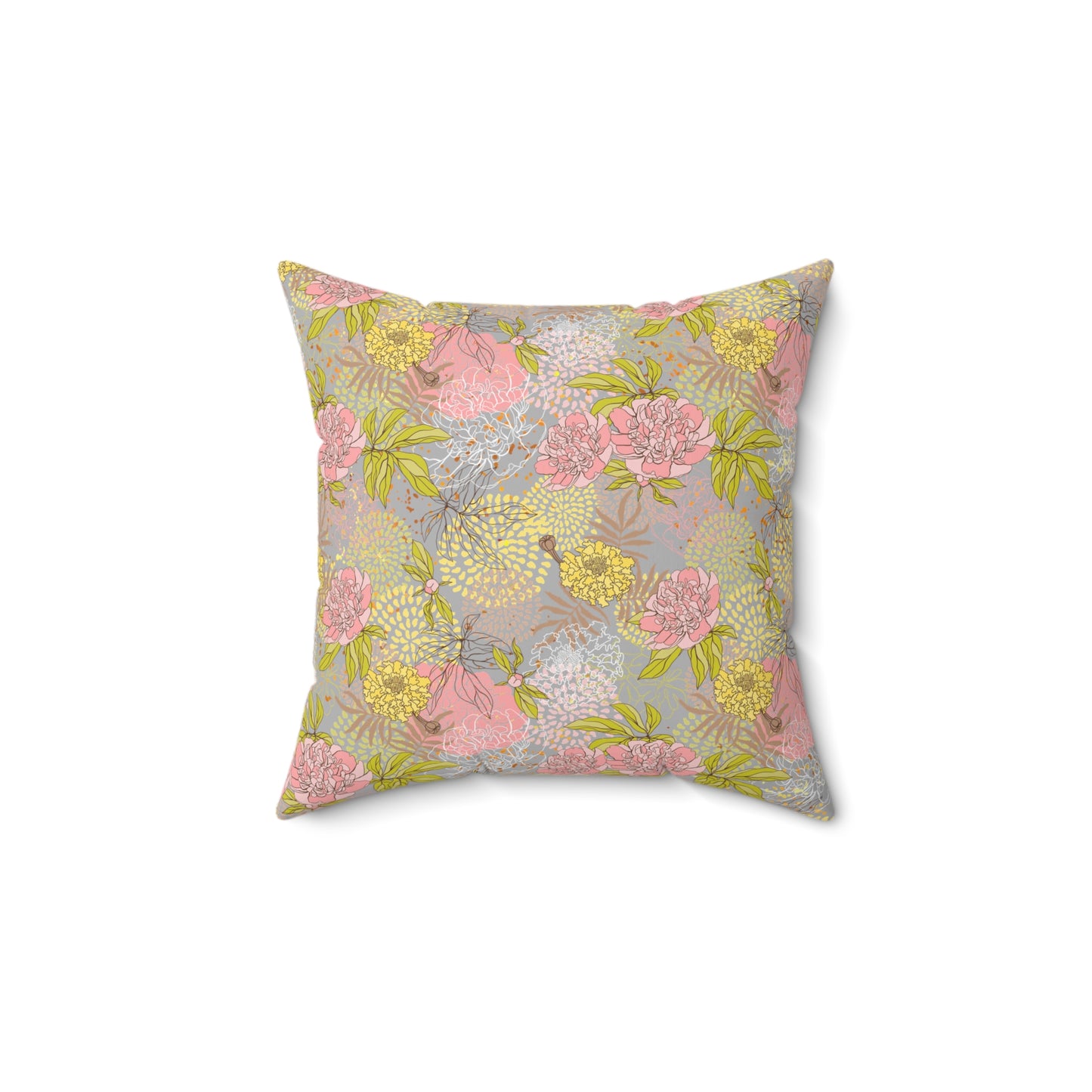 Square Pillow - Flower Pattern