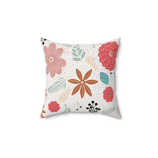 Square Pillow - Flower Pattern
